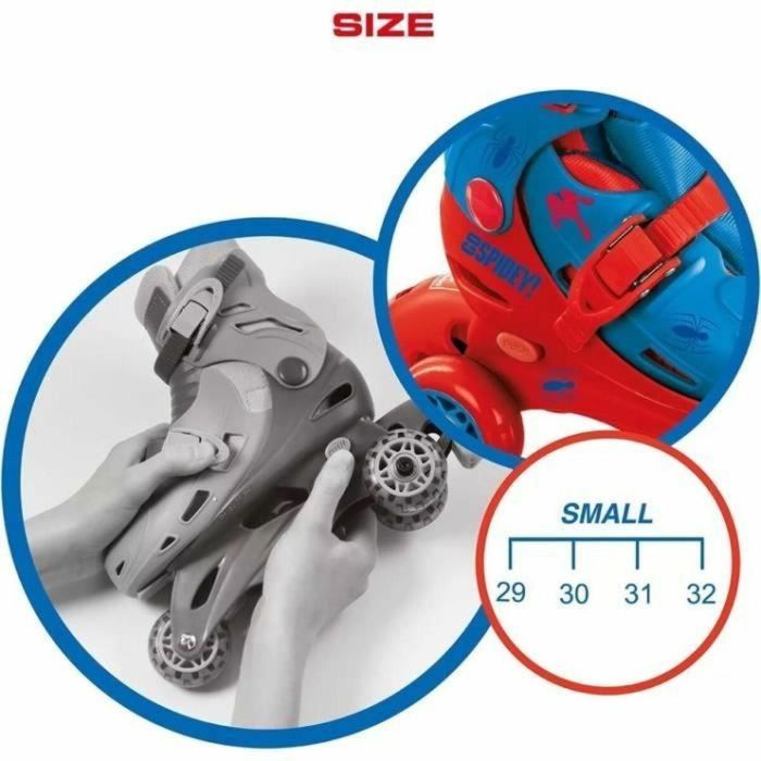 MONDO Patines en Línea 3 Ruedas '2 en 1' Spider-Man Progresivos PVC 64mm - Ideales para Aprender a Patinar 3