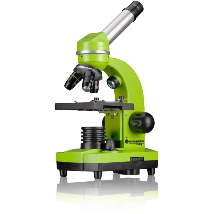 Bresser BRE4007922053509 Microscopio para estudiantes BIOLUX SEL - Aumento 40x-1600x - Kit de experimentación - Verde 4