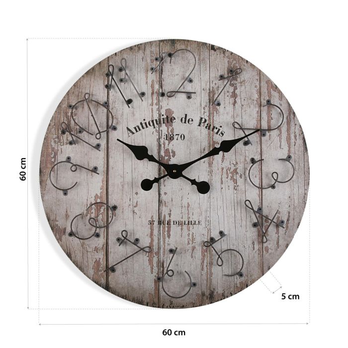 Reloj Pared Madera 60 Cm 1870 Versa 4 Reloj Pared Madera 60 Cm 1870 Versa 4