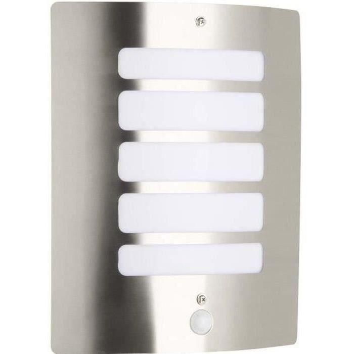 TODD-Aplique de exterior con detector Al. 29 cm Plata brillante 2 TODD-Aplique de exterior con detector Al. 29 cm Plata brillante 2