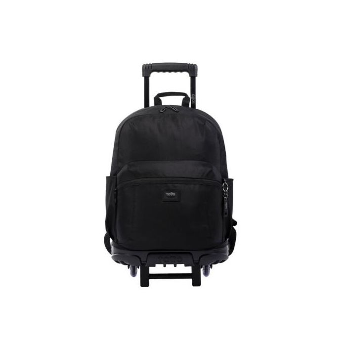 Totto Mochila Escolar con Ruedas Grande Negra Trik - MA03TKI003-22200-N01, 27L, PC 14", Refuerzo PVC 3