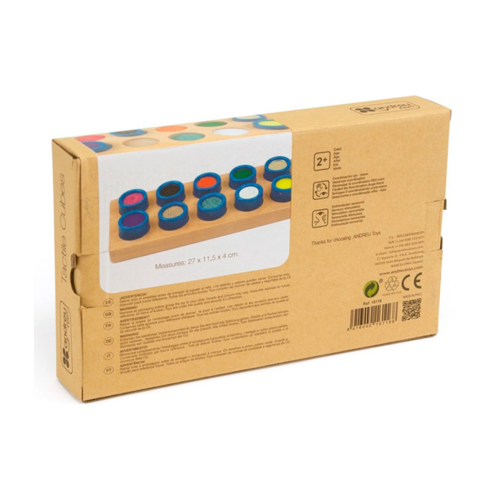 Andreutoys Juego Didáctico Cubos Táctiles 10 Texturas 1