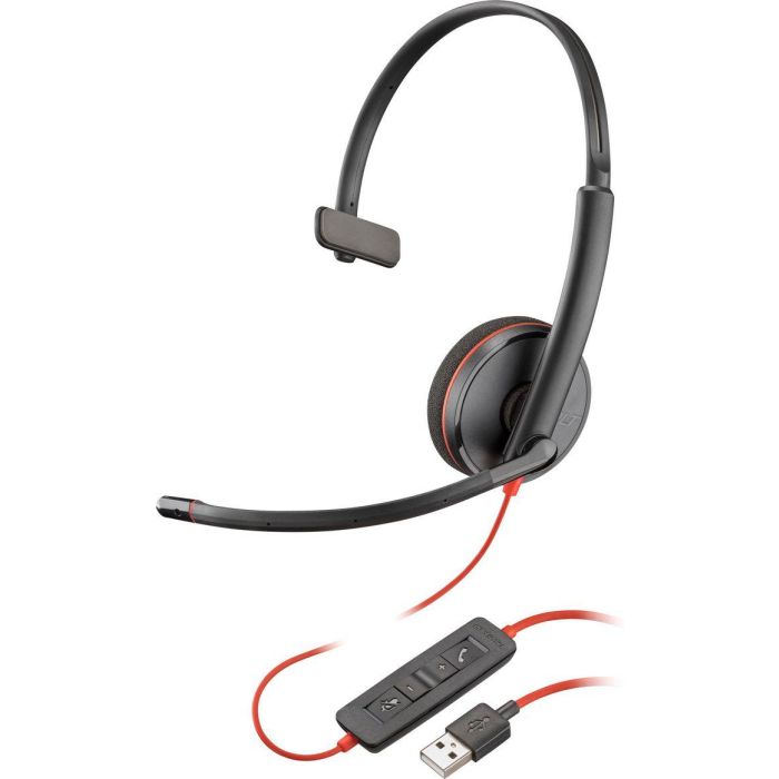 HP Blackwire 3210 Monaural USB-A Headset - Calidad de audio para trabajo flexible