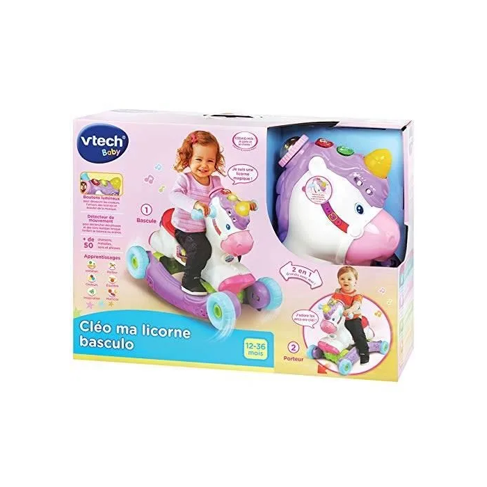 Vtech Baby Cléo Ma Licorne Basculo Unicornio que habla y se mece 3 en 1 para niña de 12 a 36 meses 2 Vtech Baby Cléo Ma Licorne Basculo Unicornio que habla y se mece 3 en 1 para niña de 12 a 36 meses 2