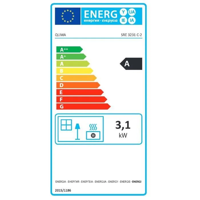 Qlima Estufa de Aceite Electrónica SRE 3231C2 3,1 KW para 120m3 / 48m2, Sistema Antiolor, Regulación de Temperatura, Gris Plata 1