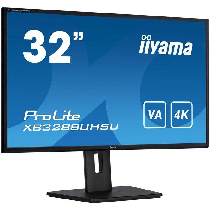 Monitor Iiyama 32" XB3288UHSU-B5, Uhd, 60Hz, 3 Ms, Hdmi, Usb, Displayport, Alt, Reg Alt, Giro, Incl 1 Monitor Iiyama 32" XB3288UHSU-B5, Uhd, 60Hz, 3 Ms, Hdmi, Usb, Displayport, Alt, Reg Alt, Giro, Incl 1