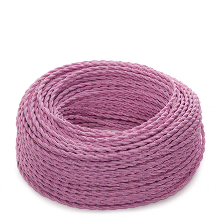 Cable Textil Trenzado 2x0,75 mm x 1M SKD-CT275-PINK Rosa