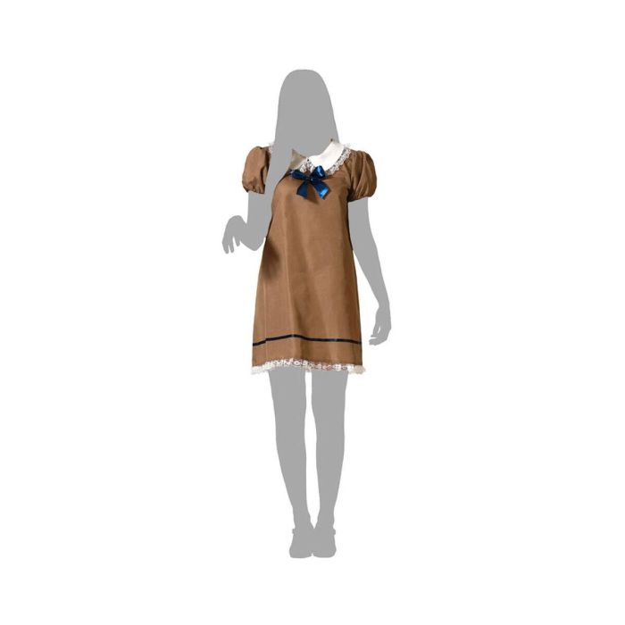Disfraz Muñeca Halloween Vestido Marrón Mujer Adulto XS-S 6
