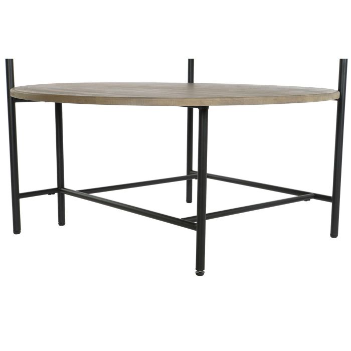 DKD Home Decor Mesa Centro Moderno Negro Marron 90 x 61 x 118 cm Metal MDF Marmol 8