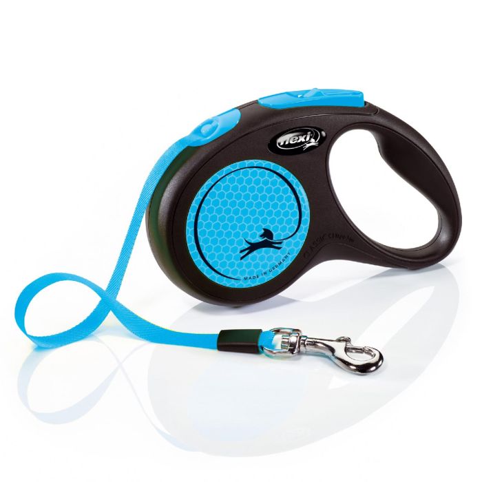 Correa Flexi New Neon S Cinta 5M Azul Neón 2 Correa Flexi New Neon S Cinta 5M Azul Neón 2