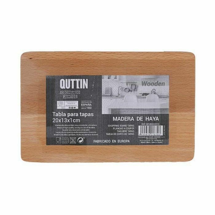 Tabla de cortar Quttin 20 x 13 x 1 cm (12 Unidades) 1