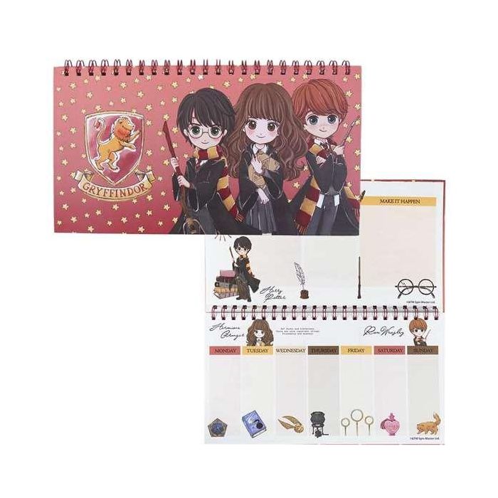 Cerdá Planificador Semanal Harry Potter - Agenda Organizadora Rojo, 100% Papel, Idiomas Español/Inglés y más, para Jóvenes 12-16 Años 3