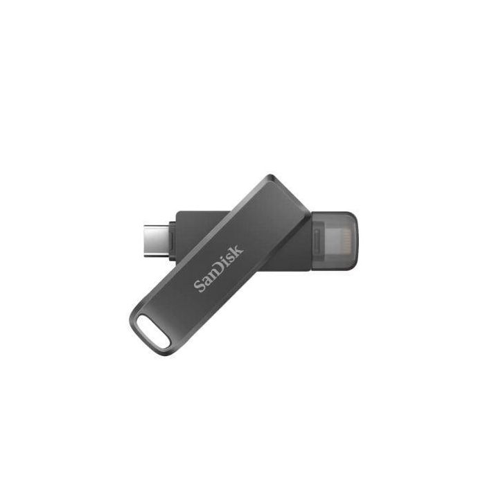 SanDisk Stick iXpand Luxe Duo 128GB USB 3.1 USB-C / Apple Lightning negro 1