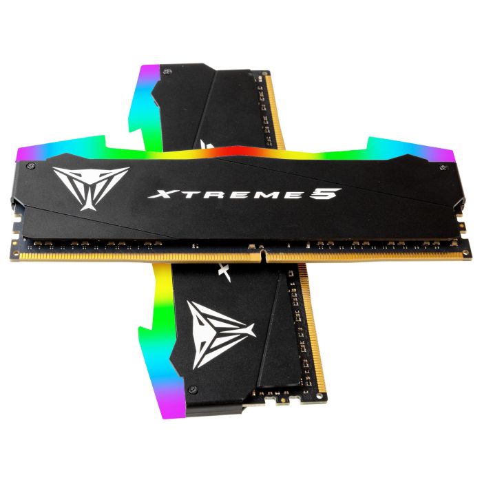 Patriot Viper Xtreme 5 RGB 48GB (2x24GB) DDR5 7600MHz CL36 DIMM PVXR548G76C36K - Memoria RAM con disipador y luz multicolor