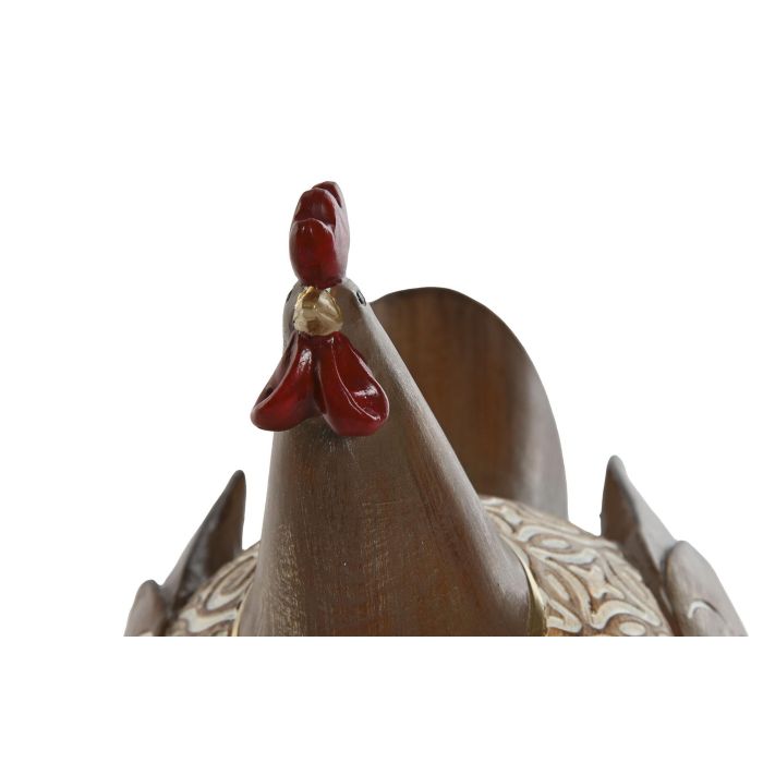 DKD Home Decor Figura Shabby Natural Marron Resina 14 x 20.5 x 18.5 cm (2 Unidades) 1