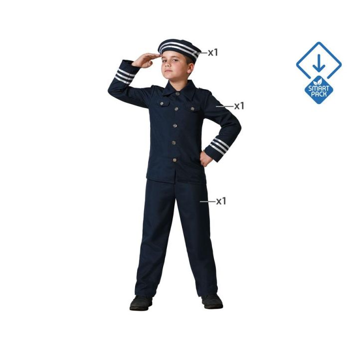 Disfraz Marinero Infantil Azul para Niño 3-4 Años - Temática Oficios Disfraz Marinero Infantil Azul para Niño 3-4 Años - Temática Oficios