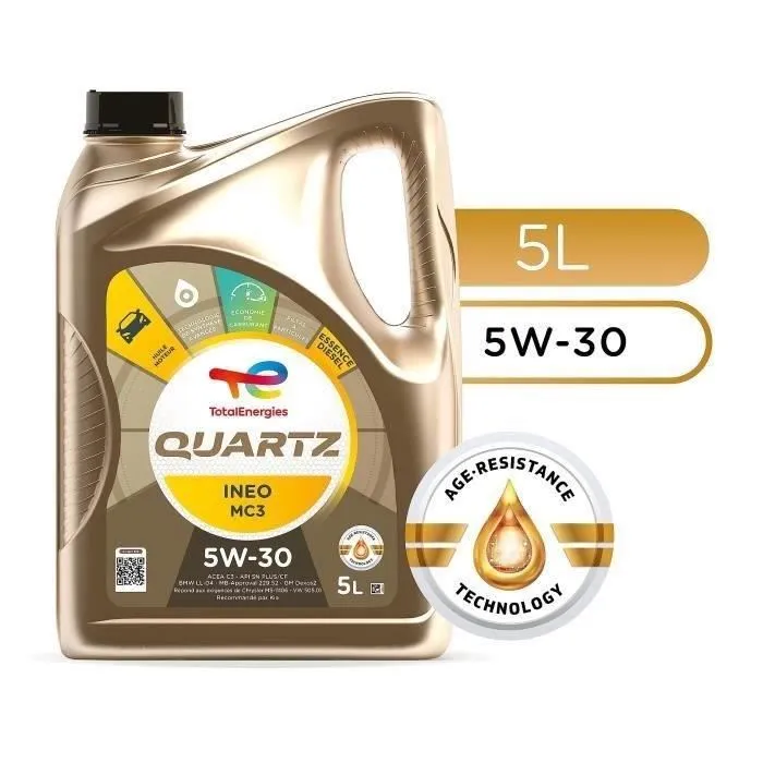 Totalenergies Cuarzo Ineo Mc3 Aceite Motor 5L 5W30 Totalenergies Cuarzo Ineo Mc3 Aceite Motor 5L 5W30