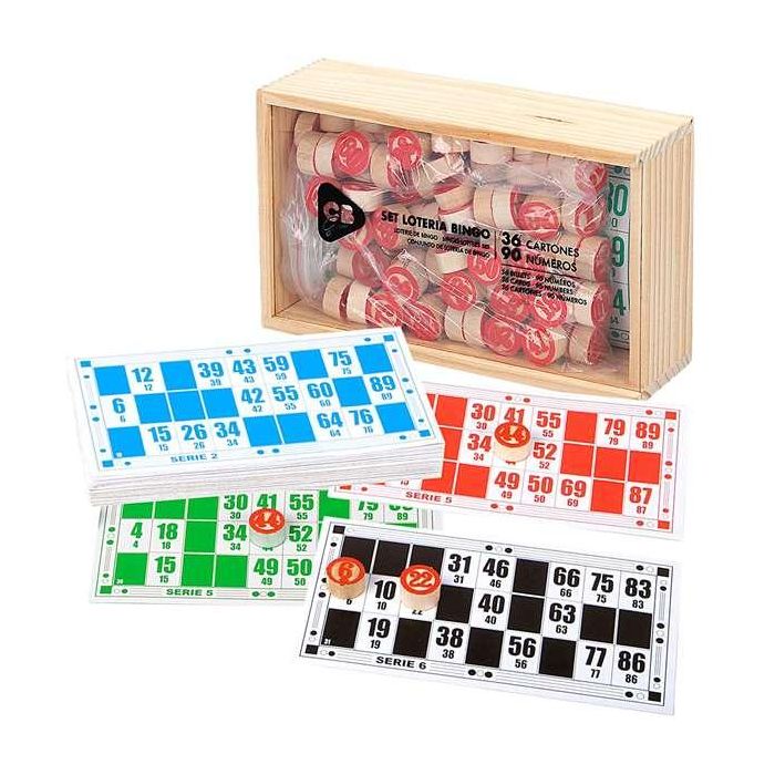 Juego bingo de madera con 36 cartones 8