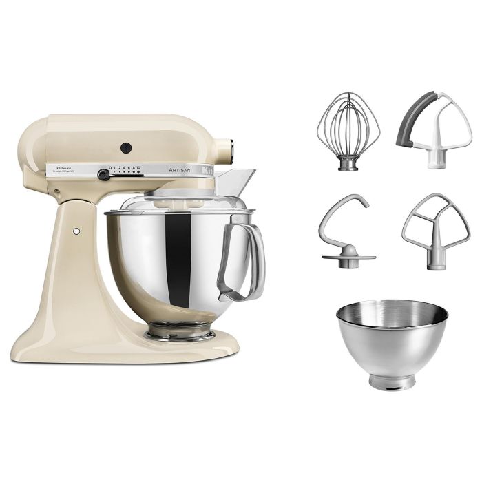 KitchenAid 5KSM175PSEAC Batidora Amasadora Artisan 300W Color Crema 1