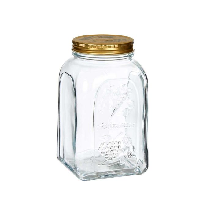 Tarro Homemade Pasabahce Vidrio y Metal Transparente/Oro 1500 ml 10.7x19.3x10.7 cm (Set de 12) 1