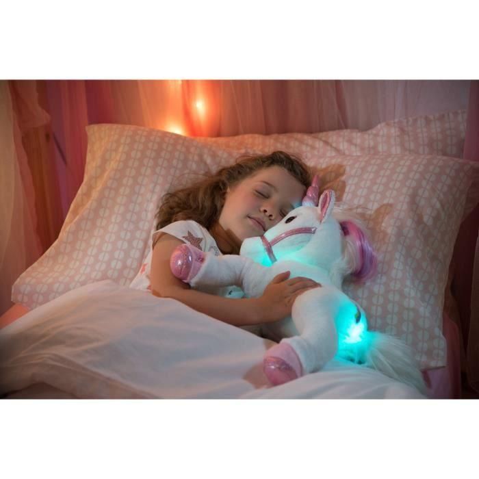 Gipsy Toys Peluche Unicornio Lica Bella 35 cm, de felpa suave con sonidos mágicos y mechas de colores para peinar, ideal +18 meses 4