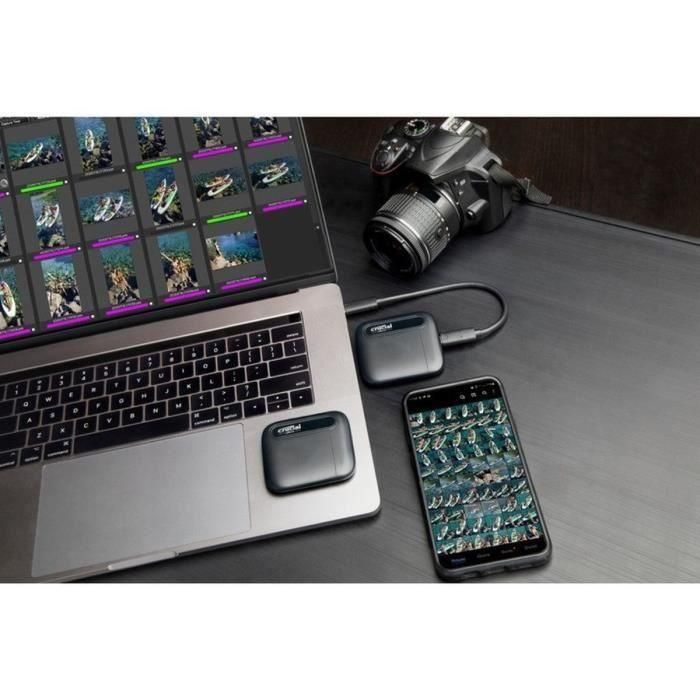 SSD externo - CRUCIAL - SSD portátil X6 - 2TB - USB-C (CT2000X6SSD9) 4 SSD externo - CRUCIAL - SSD portátil X6 - 2TB - USB-C (CT2000X6SSD9) 4