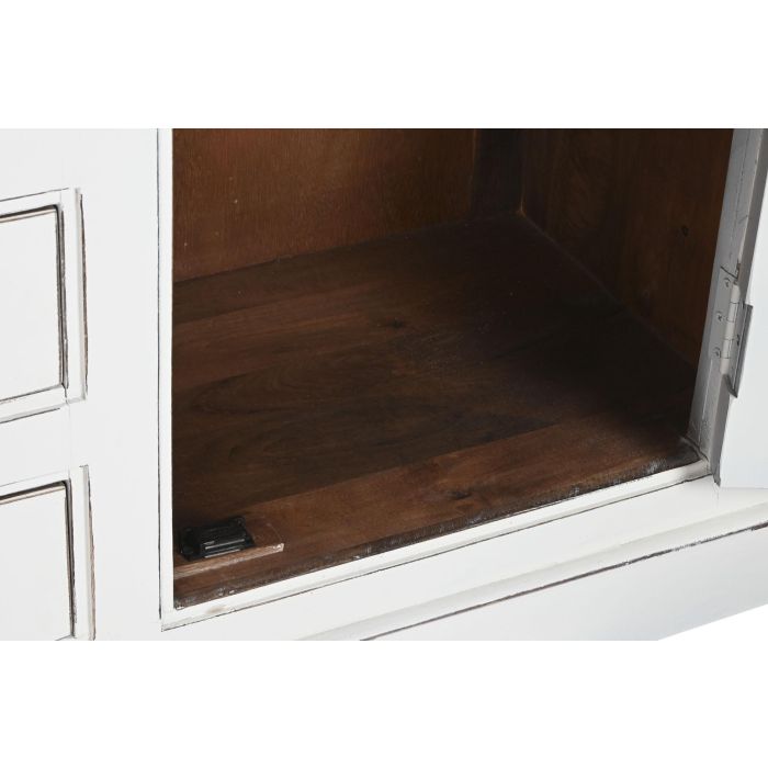 DKD Home Decor Vitrina Romántico Blanco de Madera de Mango y Cristal con 4 Puertas, 4 Cajones, 4 Estanterías, Desmontable 170x200x45 cm 5 DKD Home Decor Vitrina Romántico Blanco de Madera de Mango y Cristal con 4 Puertas, 4 Cajones, 4 Estanterías, Desmontable 170x200x45 cm 5