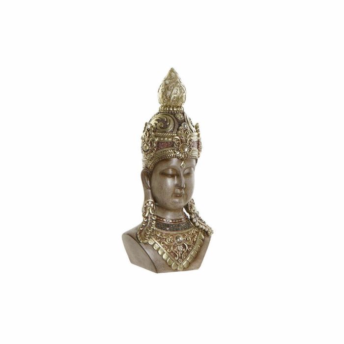 Figura Oriental DKD Home Decor Dorado Marron 9 x 30 x 15 cm