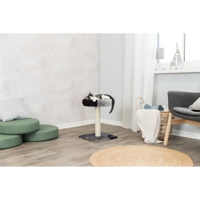 TRIXIE Tarifa Árbol de gato Altura 52 cm felpa gris y negra y sisal natural 2 TRIXIE Tarifa Árbol de gato Altura 52 cm felpa gris y negra y sisal natural 2