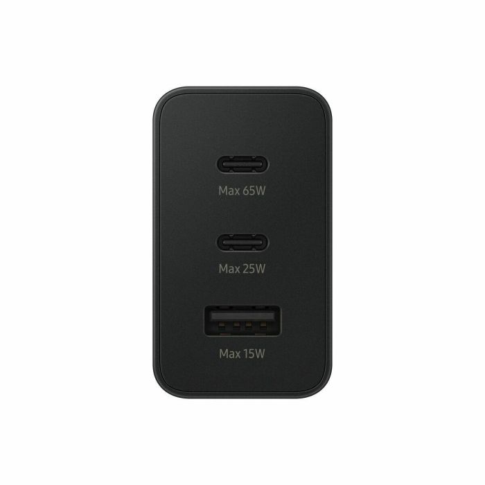 Samsung EP-T6530NBEGEU Cargador de Pared 65W Triple Puerto para Carga Rápida con 2x USB-C y 1x USB-A Negro 78