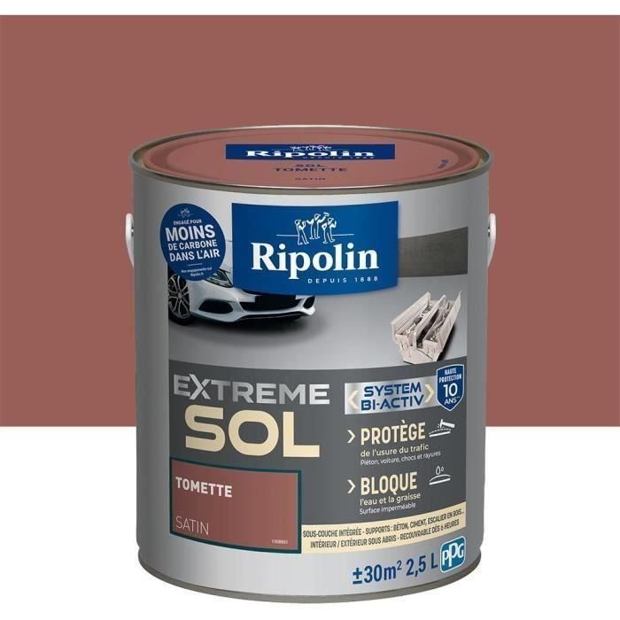Pintura para pisos interiores y exteriores RIPOLIN - Tomette Satin, 2.5L 1 Pintura para pisos interiores y exteriores RIPOLIN - Tomette Satin, 2.5L 1