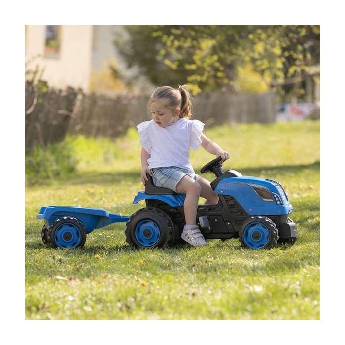 Smoby Tractor a pedales Farmer XL con remolque azul 142x44x54 cm 5 Smoby Tractor a pedales Farmer XL con remolque azul 142x44x54 cm 5