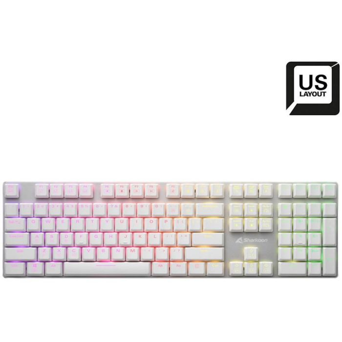 Sharkoon PureWriter RGB (wei. US-Layout. Kailh Choc Low Profile Blue) 1 Sharkoon PureWriter RGB (wei. US-Layout. Kailh Choc Low Profile Blue) 1