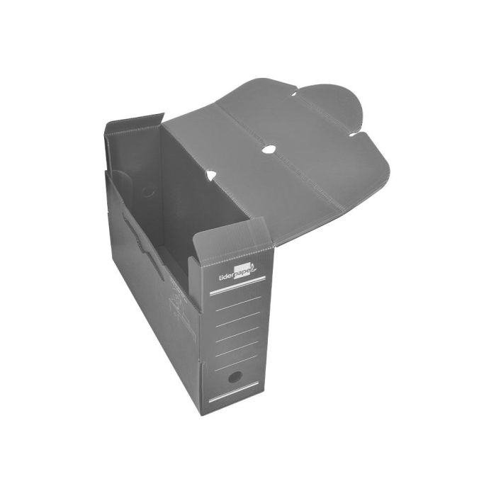 Caja Archivo Definitivo Plastico Liderpapel Gris 387x275x105 mm 5 unidades 7