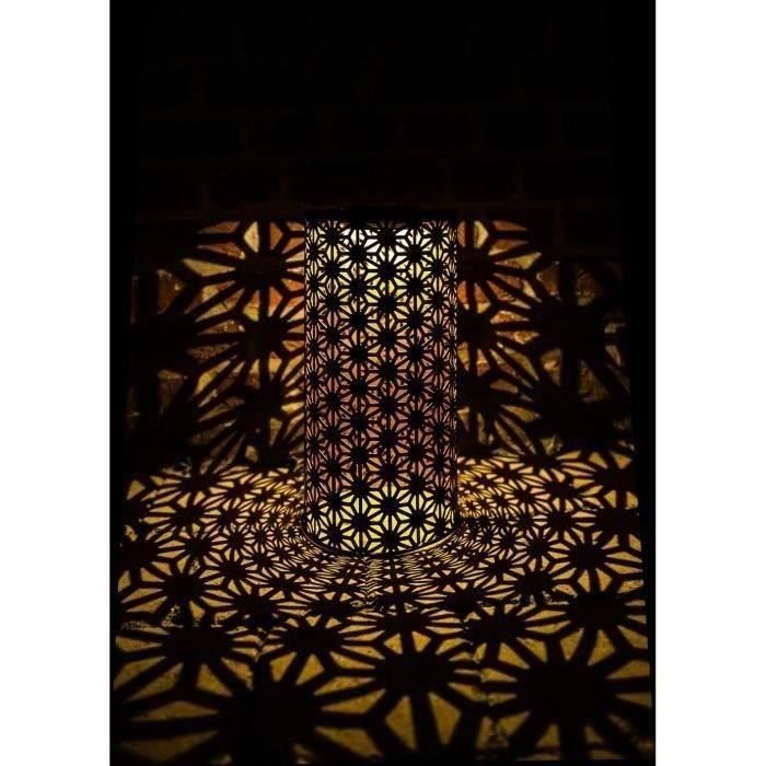 Lámpara solar - Columna GARDEN ID - Oro-Negro Ø15 H30 cm - 6 a 8 horas de luz - Botón de encendido/apagado - Batería recargable AAA. 1 Lámpara solar - Columna GARDEN ID - Oro-Negro Ø15 H30 cm - 6 a 8 horas de luz - Botón de encendido/apagado - Batería recargable AAA. 1