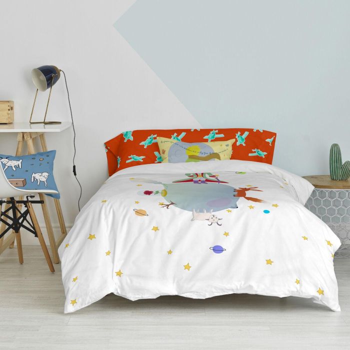 Juego de funda nórdica HappyFriday Le Petit Prince Multicolor Cama de 105 2 Piezas 5