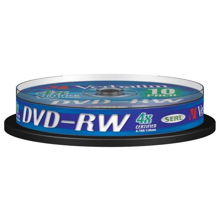 Verbatim Dvd-Rw 4.7 grb 4X Tarrina 10 Unidades Verbatim Dvd-Rw 4.7 grb 4X Tarrina 10 Unidades