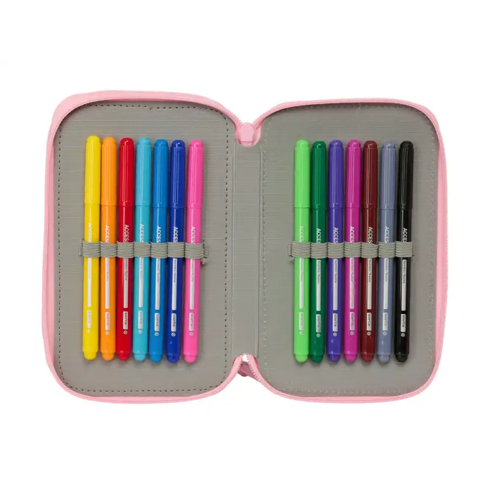 Safta Plumier escolar Blackfit8 Mariposas triple cremallera 37 piezas 195x125x55 mm 5