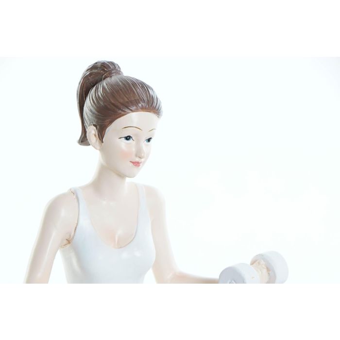 DKD Home Decor Figura Decorativa Scandi de Resina Rosa Chica Yoga para Hogar 8x16.5x20 cm 1 DKD Home Decor Figura Decorativa Scandi de Resina Rosa Chica Yoga para Hogar 8x16.5x20 cm 1