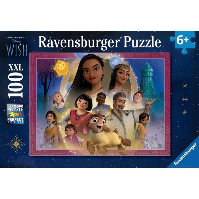 Ravensburger 4005555010487 Puzzle 100 piezas XXL El Reino de los Deseos Disney Wish A partir de 6 años