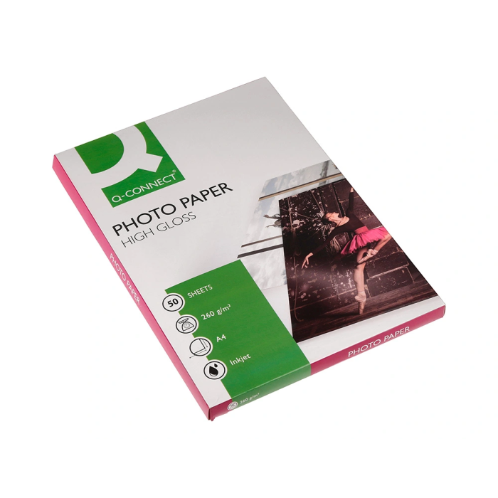 Q-connect Papel Fotográfico Glossy Din A4 260gr Alta Calidad Ink-jet Bolsa 50 Hojas 5 Q-connect Papel Fotográfico Glossy Din A4 260gr Alta Calidad Ink-jet Bolsa 50 Hojas 5