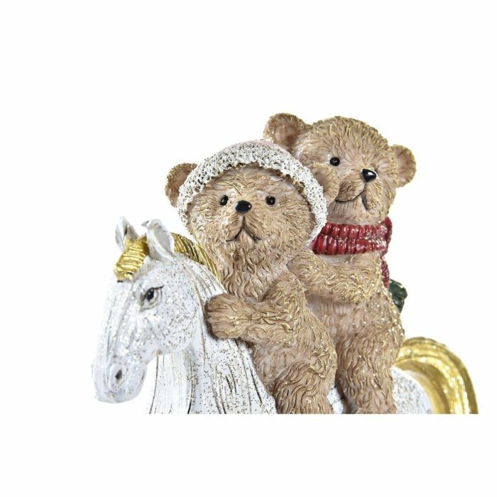 Figura Navidad Fantasia DKD Home Decor Rosa Blanco 4.5 x 15 x 14 cm (2 Unidades) 2 Figura Navidad Fantasia DKD Home Decor Rosa Blanco 4.5 x 15 x 14 cm (2 Unidades) 2