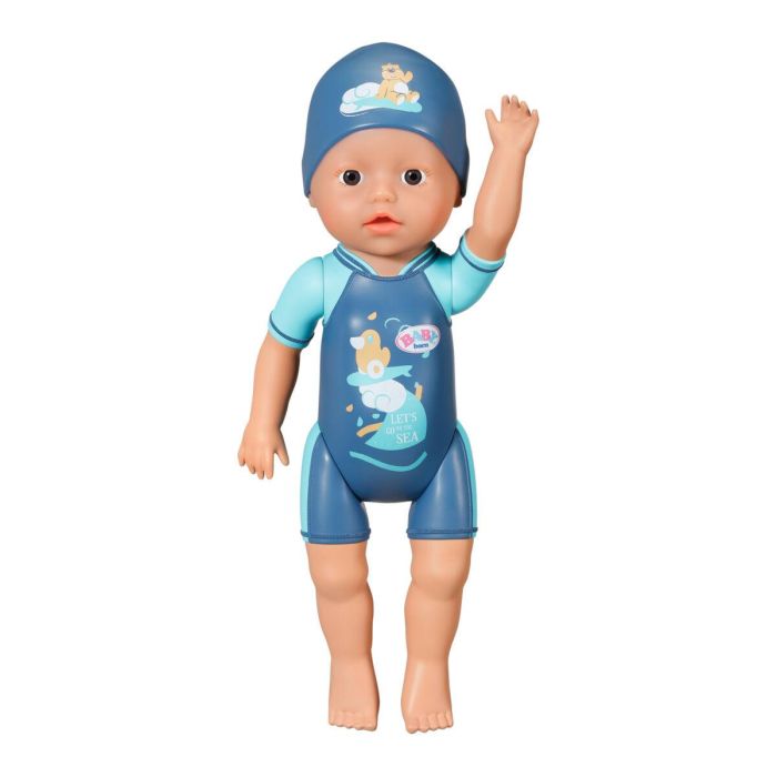 Baby Born - Mi Primer Muñeco Bebé de Natación 30cm, Nada al Mover Brazos, Flota sin Pilas, con Bañador y Gorro Azul 0 Baby Born - Mi Primer Muñeco Bebé de Natación 30cm, Nada al Mover Brazos, Flota sin Pilas, con Bañador y Gorro Azul 0
