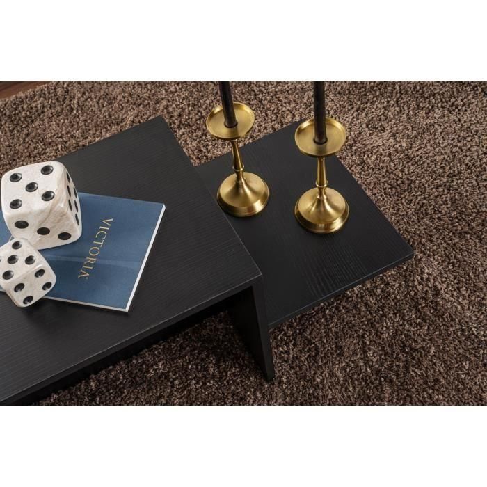 Mesa de centro rectangular negra HARMONY 80x40x40 cm CAL1730423410477 2 Mesa de centro rectangular negra HARMONY 80x40x40 cm CAL1730423410477 2