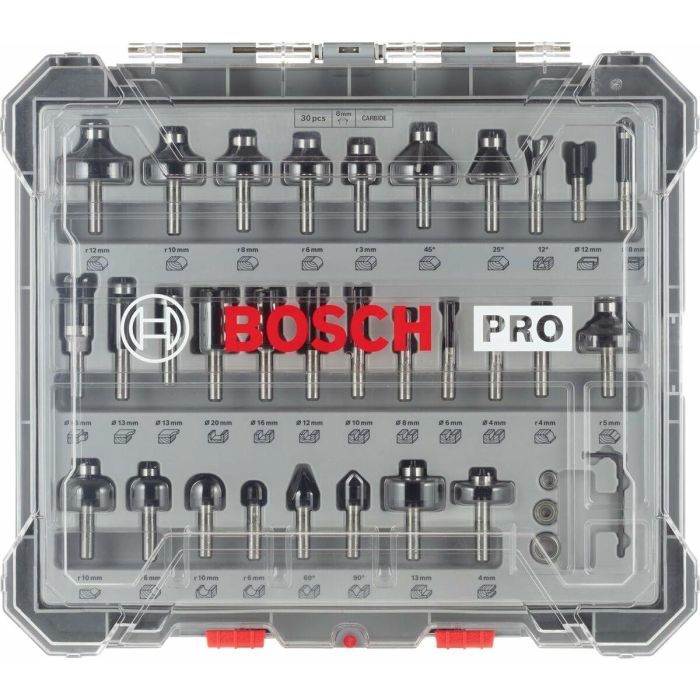 Bosch Professional 2607017475 Juego de 30 Fresas Mixtas con Vástago de 8 mm 8