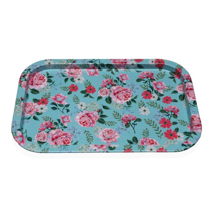 Bandeja Versa Azul Flores 23 X 1,5 X 34 CM 0 Bandeja Versa Azul Flores 23 X 1,5 X 34 CM 0