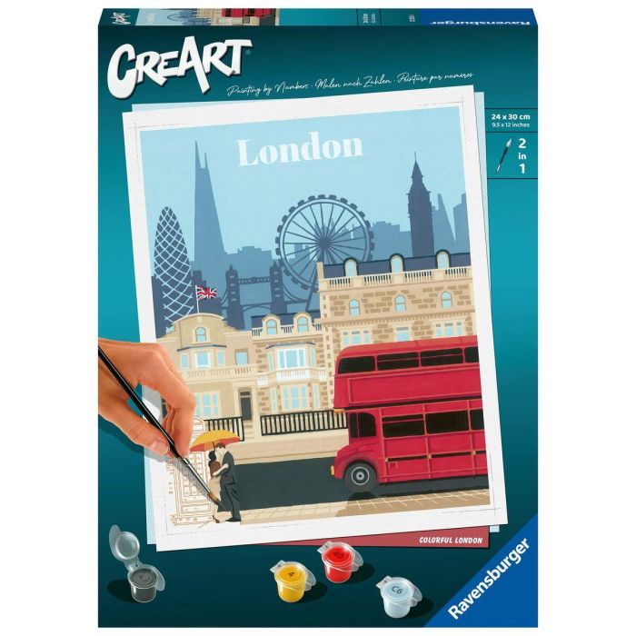 Ravensburger RAV4005556235254 CreArt Londres 24x30cm - Kit de Pintura por Números para Adultos y Niños 4 Ravensburger RAV4005556235254 CreArt Londres 24x30cm - Kit de Pintura por Números para Adultos y Niños 4