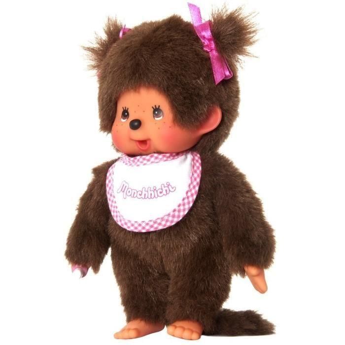 Babero Niña Monchhichi Rosa 20 cms Babero Niña Monchhichi Rosa 20 cms