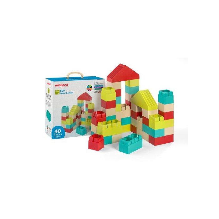 Juego Educat.Miniland Eco Super Kim Bloc 40 Pcs (18 Meses) Juego Educat.Miniland Eco Super Kim Bloc 40 Pcs (18 Meses)