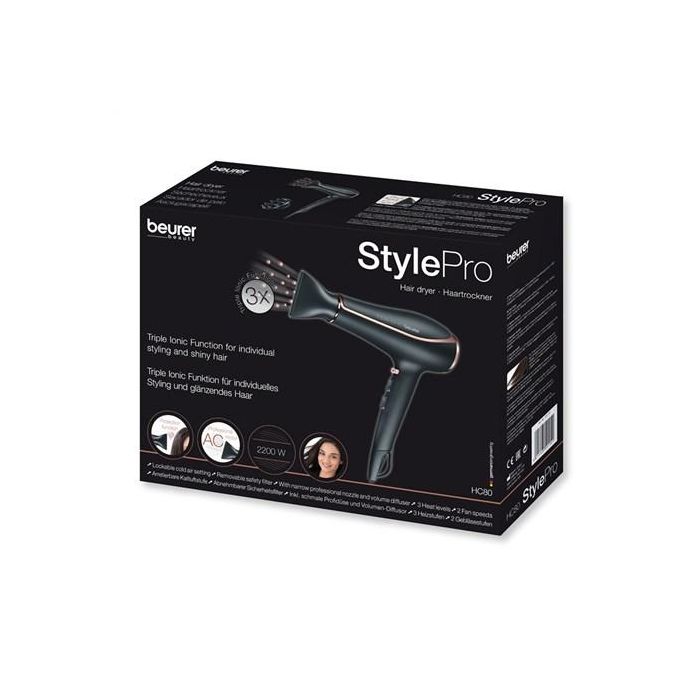 Beurer HC-80 Secador de Pelo Profesional 2200W con Triple Iónica 1